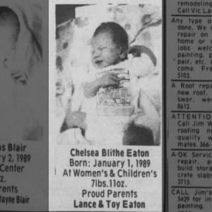 Birth Notice - Chelsea Eaton